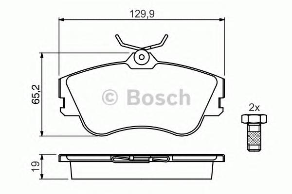 BOSCH 0 986 461 753 Комплект тормозных колодок...