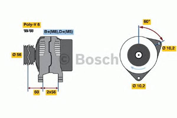 BOSCH 0 986 039 250 Генератор BOSCH 0 986 039 250 Генератор