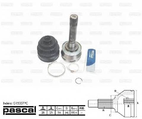 PASCAL G15007PC Шарнирный комплект, привод