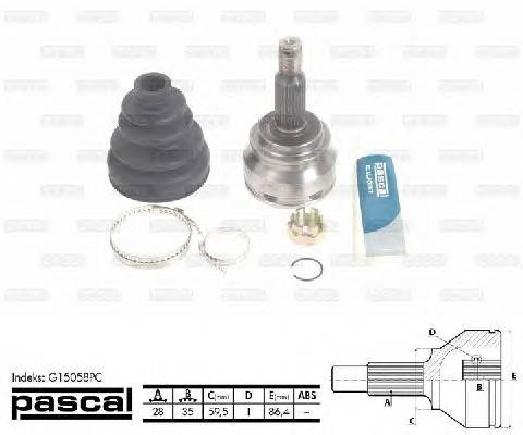 PASCAL G15058PC Шарнірний комплект, привод... PASCAL G15058PC Шарнірний комплект, привод...