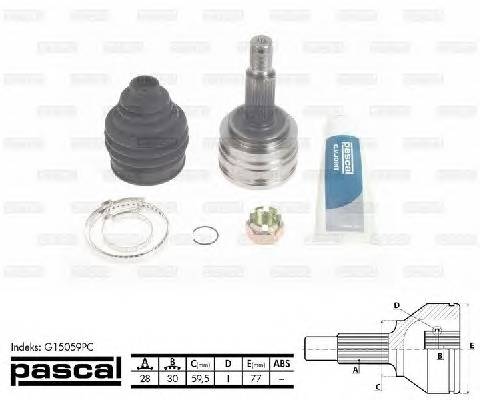 PASCAL G15059PC Шарнірний комплект, привод... PASCAL G15059PC Шарнірний комплект, привод...
