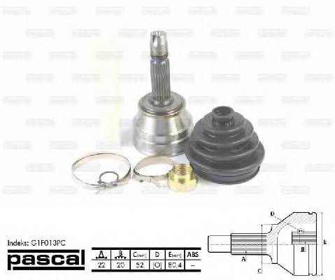 PASCAL G1F013PC Шарнірний комплект, привод... PASCAL G1F013PC Шарнірний комплект, привод...