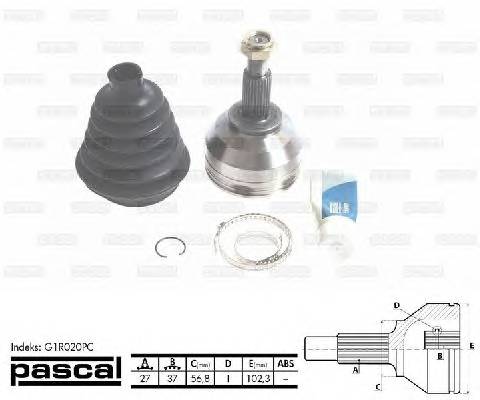 PASCAL G1R020PC Шарнирный комплект, привод... PASCAL G1R020PC Шарнирный комплект, привод...