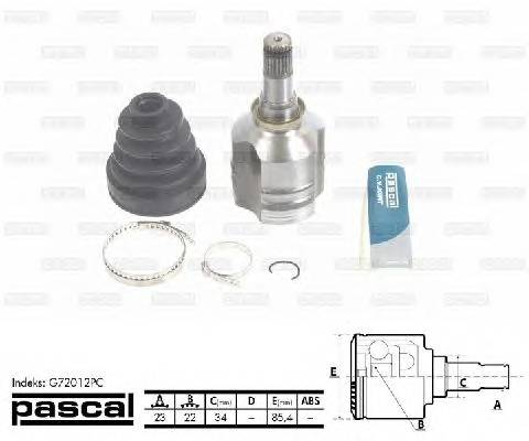 PASCAL G72012PC Шарнирный комплект, привод
