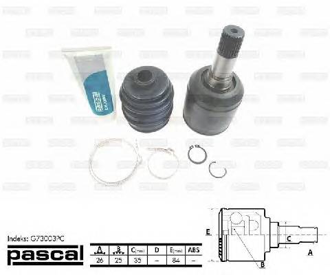PASCAL G73003PC Шарнирный комплект, привод... PASCAL G73003PC Шарнирный комплект, привод...