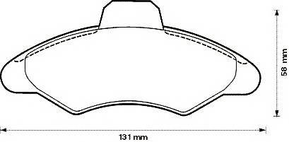 JURID 571726J Комплект гальмівних колодо...