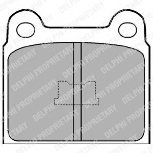 DELPHI LP76 Комплект тормозных колодок