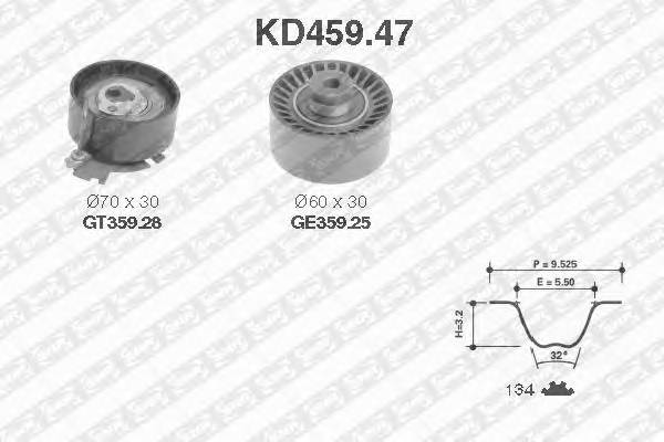 SNR KD459.47 Комплект ременя ГРМ SNR KD459.47 Комплект ременя ГРМ