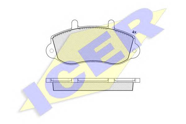 ICER 141219 Комплект тормозных колодок