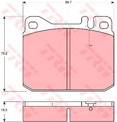 TRW GDB1103 Комплект тормозных колодок