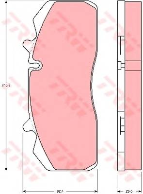 TRW GDB5083 Комплект гальмівних колодо...