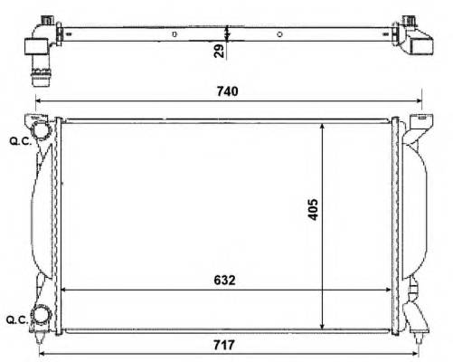 NRF 50539 Радиатор, охлаждение двига