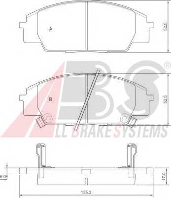 A.B.S. 37174 Комплект тормозных колодок