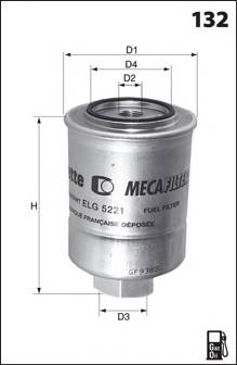 MECAFILTER ELG5255 Топливный фильтр MECAFILTER ELG5255 Топливный фильтр
