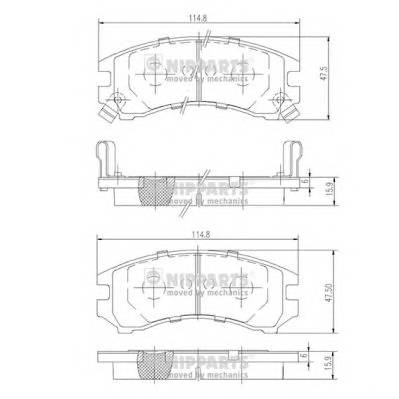 NIPPARTS J3601035 Комплект тормозных колодок...