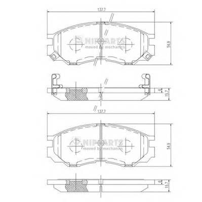 NIPPARTS J3605035 Комплект гальмівних колодо... NIPPARTS J3605035 Комплект гальмівних колодо...