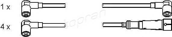 TOPRAN 108 958 Комплект проводов зажигани... TOPRAN 108 958 Комплект проводов зажигани...