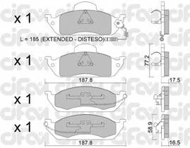 CIFAM 822-569-0 Комплект гальмівних колодо... CIFAM 822-569-0 Комплект гальмівних колодо...