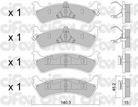 CIFAM 822-684-0 Комплект тормозных колодок... CIFAM 822-684-0 Комплект тормозных колодок...
