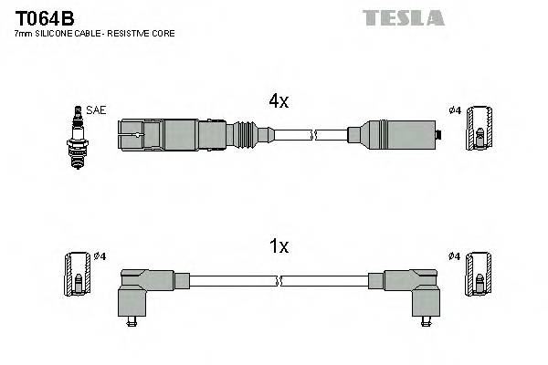 TESLA T064B Комплект проводов зажигани
