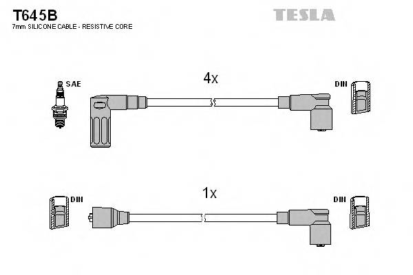 TESLA T645B Комплект проводов зажигани