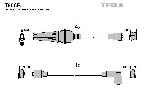 TESLA T906B Комплект проводов зажигани