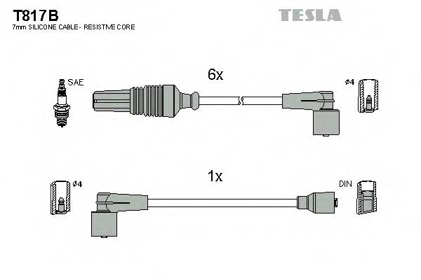 TESLA T817B Комплект проводів запалюва