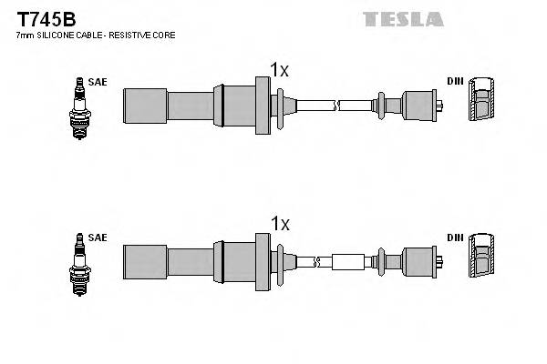 TESLA T745B Комплект проводов зажигани