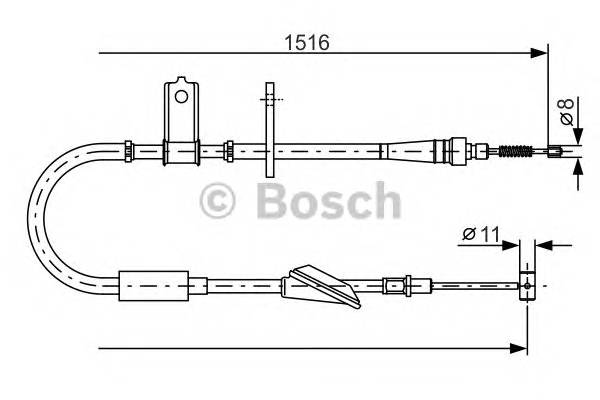 BOSCH 1 987 477 771 Трос, стояночная тормозная 