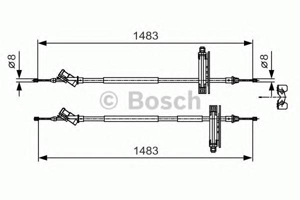 BOSCH 1 987 477 930 Трос, стояночная тормозная ... BOSCH 1 987 477 930 Трос, стояночная тормозная ...