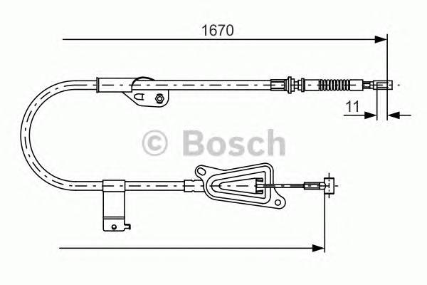 BOSCH 1 987 477 943 Трос, стояночная тормозная 