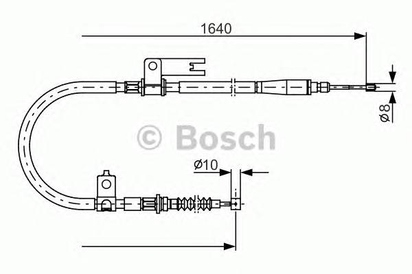 BOSCH 1 987 482 154 Трос, стояночная тормозная 