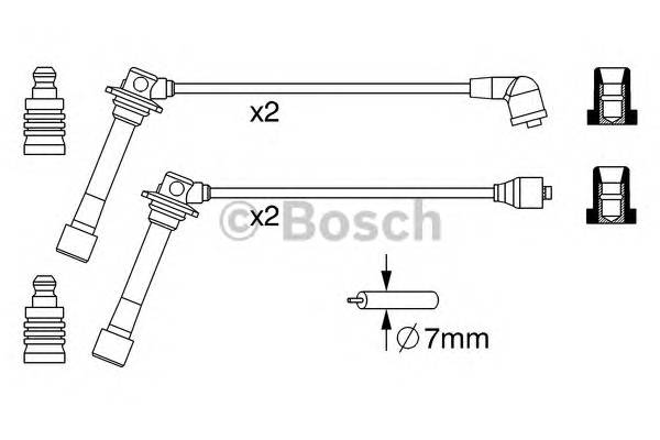 BOSCH 0 986 357 241 Комплект проводов зажигани