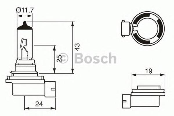 BOSCH 1 987 302 084 Лампа накаливания, противо