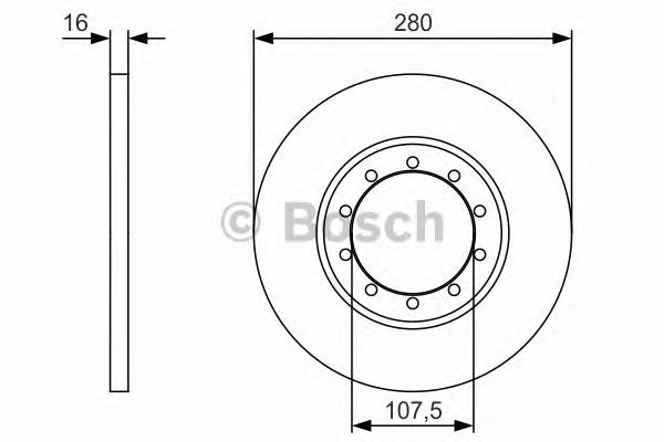 BOSCH 0986479R92 BOSCH гальмівні диски зад. FORD T...