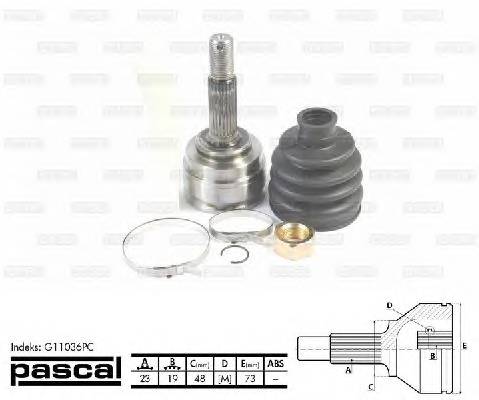 PASCAL G11036PC Шарнирный комплект, привод