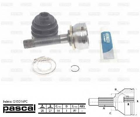 PASCAL G15016PC Шарнірний комплект, привод... PASCAL G15016PC Шарнірний комплект, привод...