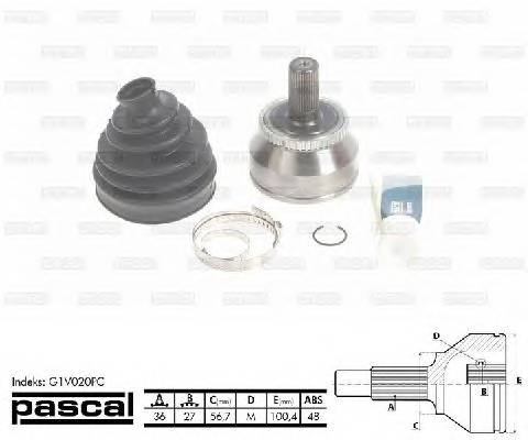 PASCAL G1V020PC Шарнирный комплект, привод