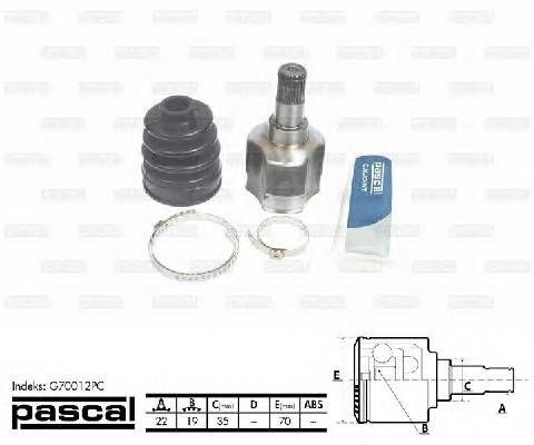 PASCAL G70012PC Шарнирный комплект, привод