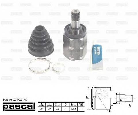 PASCAL G7B001PC Шарнирный комплект, привод... PASCAL G7B001PC Шарнирный комплект, привод...