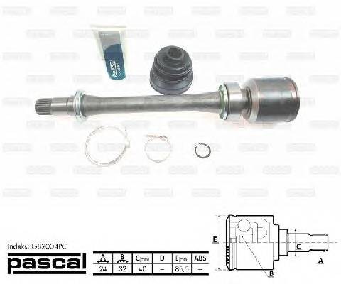 PASCAL G82004PC Шарнирный комплект, привод