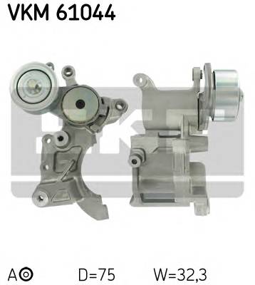SKF VKM 61044 Натяжной ролик, поликлинов