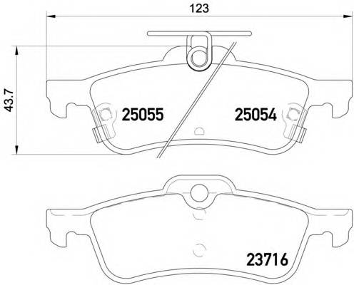 BREMBO P 28 070 Комплект гальмівних колодо... BREMBO P 28 070 Комплект гальмівних колодо...