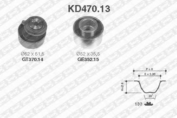 SNR KD470.13 Комплект ременя ГРМ SNR KD470.13 Комплект ременя ГРМ