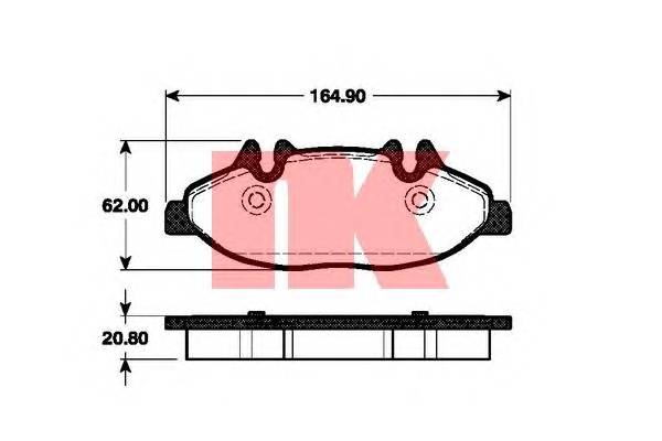 NK 223351 Комплект тормозных колодок
