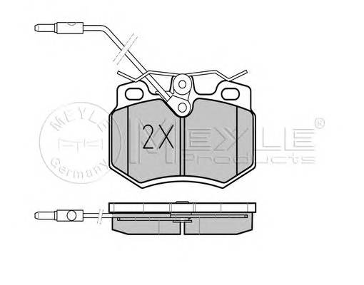 MEYLE 025 210 8017/W Комплект тормозных колодок