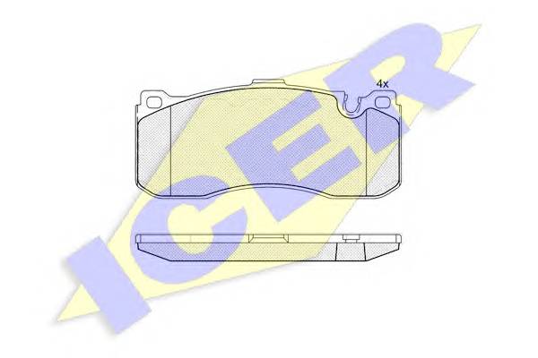 ICER 181964 Комплект тормозных колодок