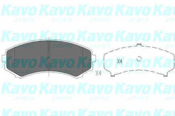 KAVO PARTS KBP-4504 Комплект тормозных колодок
