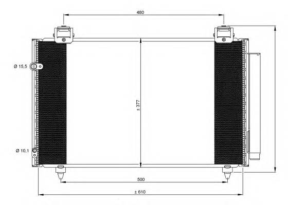 NRF 35861 Конденсатор, кондиционер