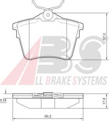 A.B.S. 37466 Комплект тормозных колодок